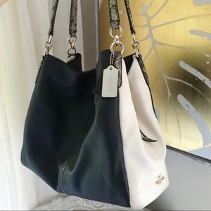 ❤️ Coach Phoebe Pebble Exotic Shoulder Bag